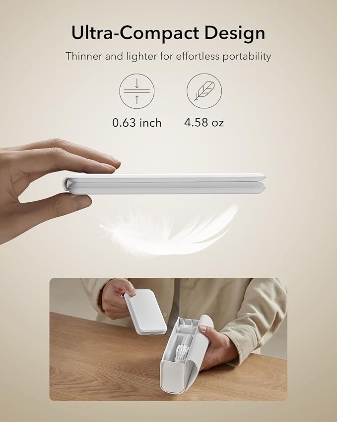 ESR 3 in 1 Charging Station for Apple, 15W MagSafe Charger Stand, MagSafe Travel Charger for iPhone 17/16/15/14/13/12 Series, Watch, AirPods, White (Bag Included)