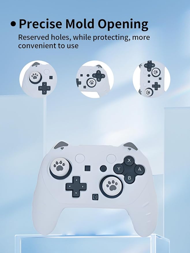 Case for Nintendo Switch 2 Pro ControllerUYRUREL Premium Sillence MaterialShock-Absorbing and Anti Drop Protection Soft Shellwith Stickers and Thumb GripsBlack.