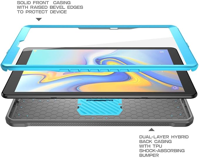 SUPCASE for Samsung Galaxy Tab A 10.5 Inch Case 2018 (Unicorn Beetle Pro) [Built-in Screen Protector &amp Stand] Heavy Duty Rugged Protective Tablet Cover for Galaxy Tab A 10.5 SM-T590/T595/T597 Bl