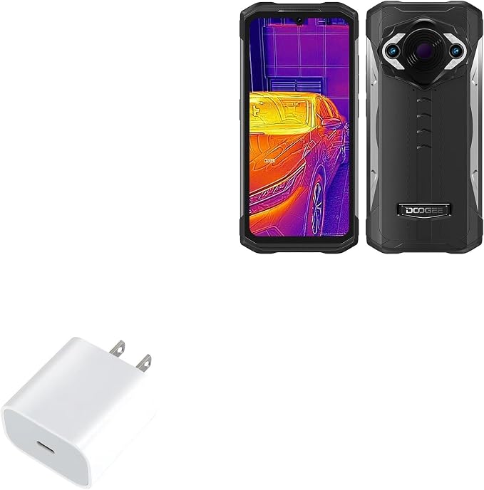 BoxWave Charger Compatible with Doogee S98 Pro - PD GAN miniCube (30W) 30W Tiny PD GAN Type-C Wall Charger - Winter White