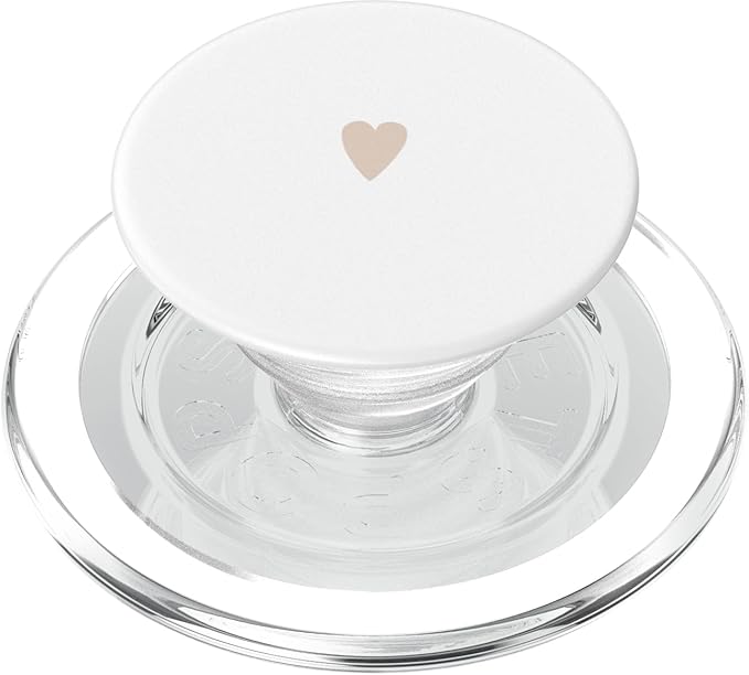 Sand/Beige/Tan Hand Drawn Heart Minimalist Love PopSockets Adhesive PopGrip