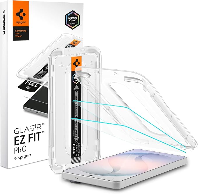 Spigen GlasTR EZ FIT Tempered Glass Screen Protector for Galaxy S24 Ultra | 9H Hardness Tempered Glass Easy Installation Kit Case-Friendly Crystal Clear Touch Responsive Oleophobic Coating