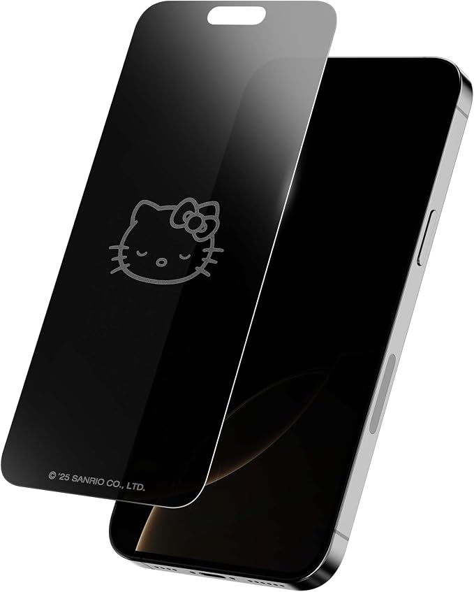 Hello Kitty Balloon Privacy Screen Protector - for iPhone 14 Plus13 Pro Max - with Disappearing Logo - Scratch-Resistant and Easy-to-Install Screen Protectors (Includes Installation Tray)
