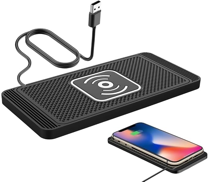 Wireless Charging Pad for Hyunda Ioniq 5 Slim Fast Power Charger Dock Non-Slip Mat Station Heat Dissipation Base Desktop Bedside Vehicle AccessoryUSA