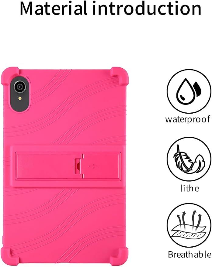 for ApoloSign EP103A 10.1 Tablet CaseBOVUGAC Soft Silicone Case Adjustable Stand Shockproof Kids Friendly (Black)