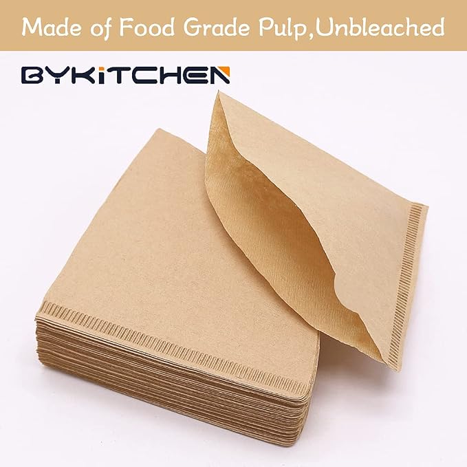 BYKITCHEN Small Coffee Filters, Size 01, Disposable Cone Coffee Filters Paper