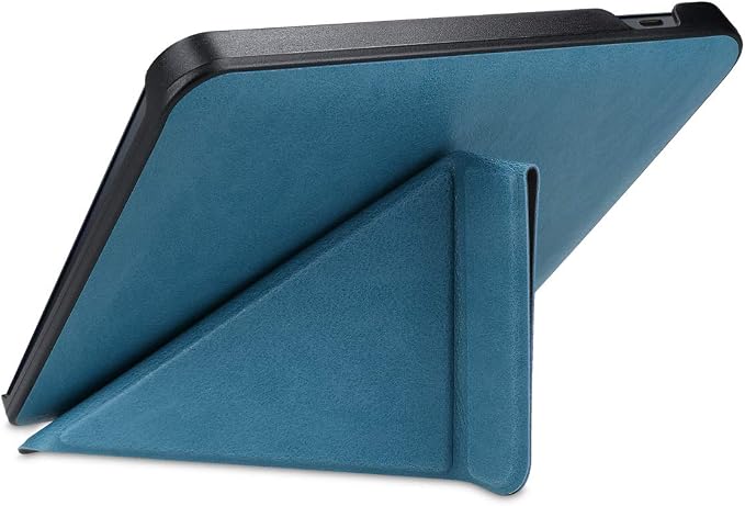 kwmobile Cover for Kobo Libra H2O Case - Slim PU Leather eReader Cover with Stand and auto Sleep funktion - Dark Blue