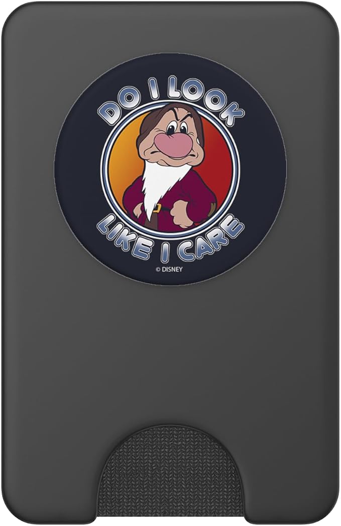 Disney Snow White Dwarf Grumpy Do I Look Like I Care PopSockets Adhesive PopGrip