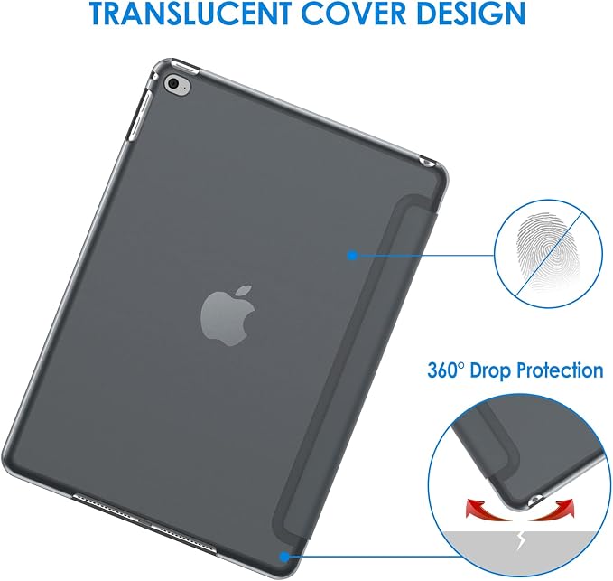 JETech Case for iPad Air 2 (2nd Generation) Smart Cover Auto Wake/Sleep (Blue)