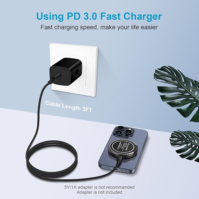 Magsafe Charger Samsung Wireless Charger Fast Charging Pad for Galaxy S26 | 15W Magnetic Wireless Charger Pad for Android Samsung S26 Ultra/S25/S24/Z Fold7/Flip7/FE/Pixel 10a iPhone 17/16e/16 Pro Max