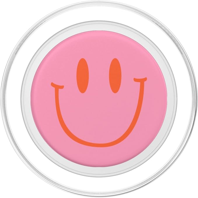 Pink Happy Face Smile Vintage Distressed PopSockets Adhesive PopGrip