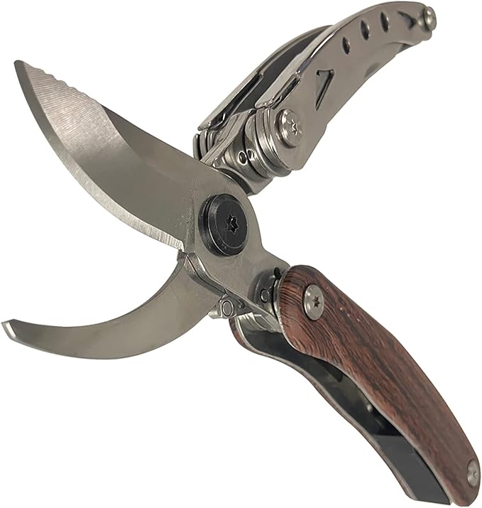 Pruning Shears, 7 in 1 Garden Pruners, Multitools Folding Gardening Shears, 8" Professional Garden Scissors, Garden Clippers, Garden Shears Pruning, Pruning Scissors