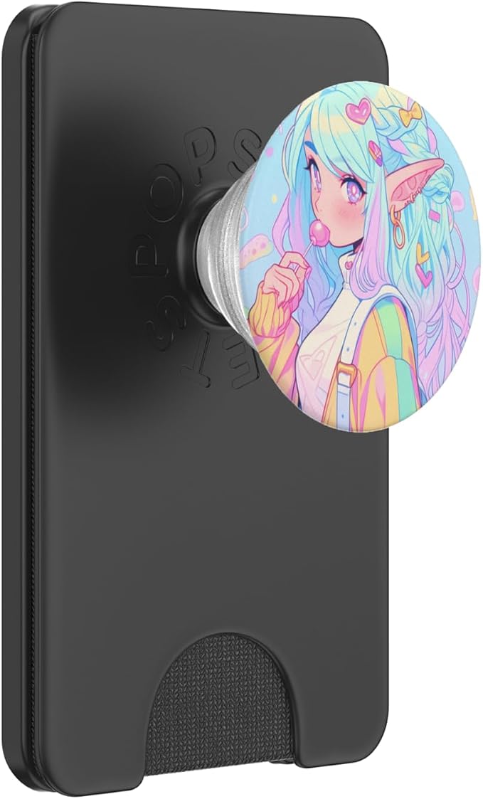 Anime Girl Pastel Kawaii Waifu Elves Girl PopSockets PopGrip for MagSafe