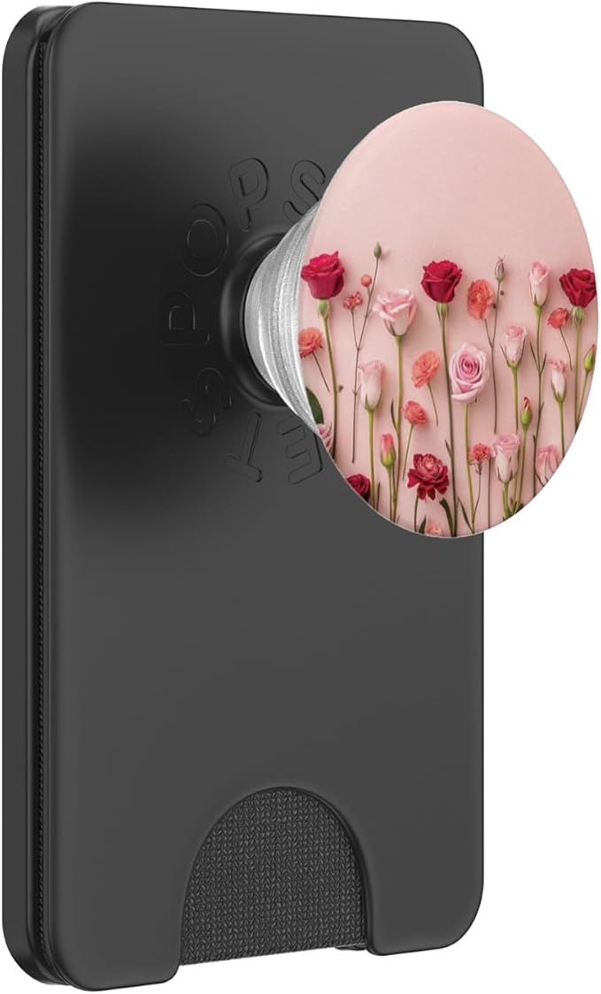 Pink Rose Floral Garden PopSockets PopGrip for MagSafe