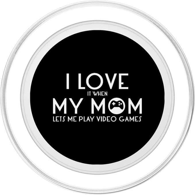 Teen Boy Gift Video Games I Love My Mom PopSockets Adhesive PopGrip