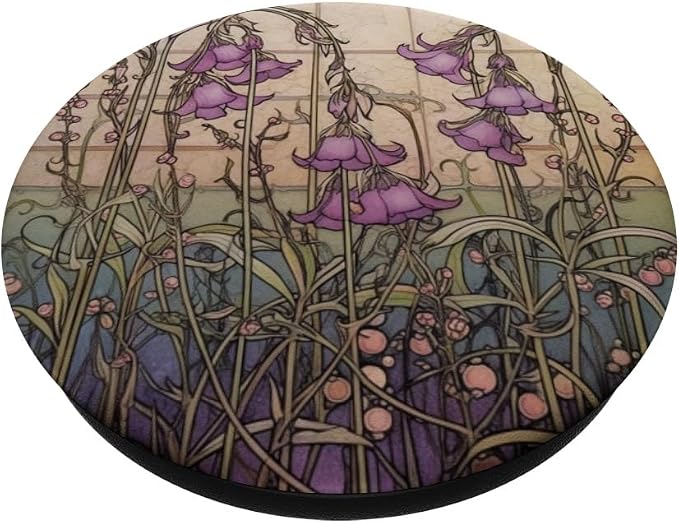 Cute Floral Heather Flower Art Nouveau PopSockets Adhesive PopGrip