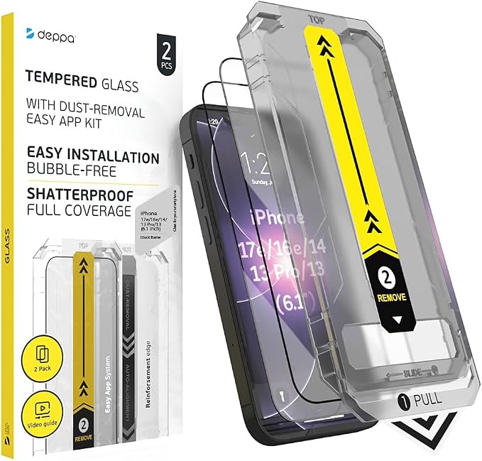 Deppa | 2-Pack | Screen Protector for iPhone 16 Pro Max (6.9) with Smart Installation Tray | Dust &amp Bubble-Free | 9H Tempered Glass | Full Coverage | Easy Install