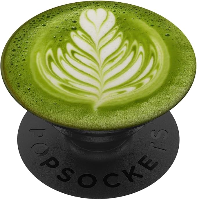Matcha Tea Latte Art Caffeine Lovers Coffee PopSockets PopGrip for MagSafe