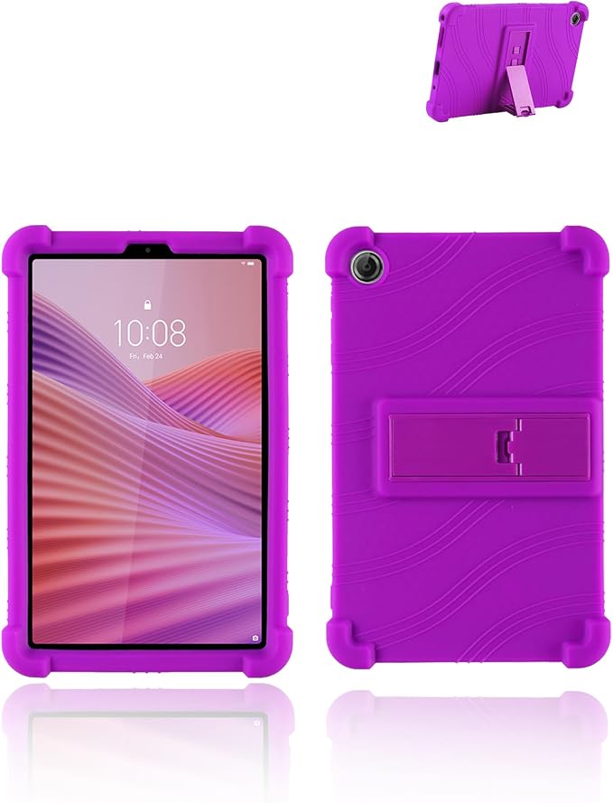for Lenovo Tab One &amp Nook Reading Tablet Android Tablet8.7 inch Tablets CaseSoft Silicone Adjustable Stand Cover Lightweight Kids FriendlyBlack.