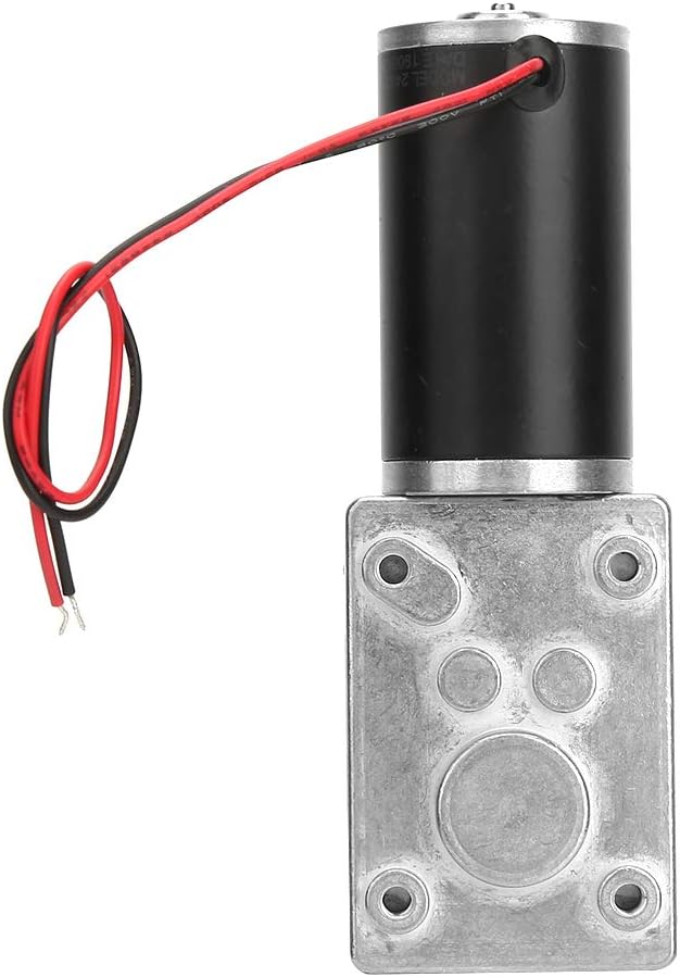 Reversible Gear Motor, 24V 8mm Shaft Gear Motor High Torsion Speed Reduce Electric Motor for Curtain Machine Advertising Equipment Window Opener Smart Device (250RPM)