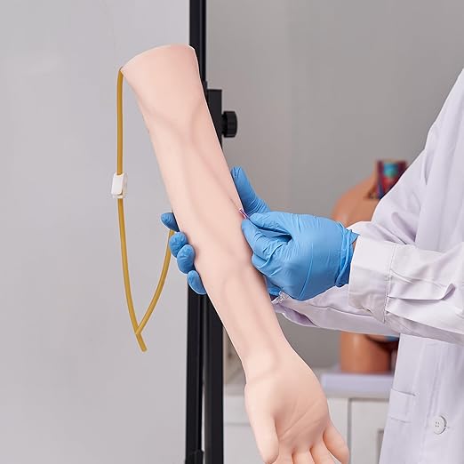 VEVOR Phlebotomy Practice Kit, IV Venipuncture Intravenous Training Kit, High Simulation IV Practice Arm Kit with Carrying Bag, Practice and Perfect IV Skills, for Students Nurses and Professionals