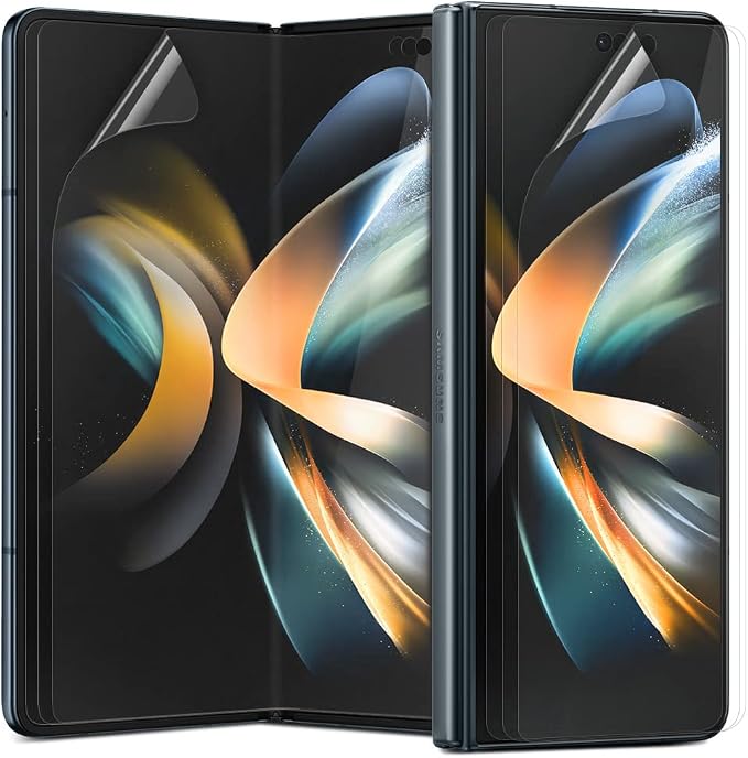 [3+3] for Samsung Galaxy Z Fold 3 Clear TPU+EPU Screen Protector [3 Pack Inside + 3 Pack Front] HD Clarity for Ultimate Protection Self-Healing Easy Installation with Alignment Jig