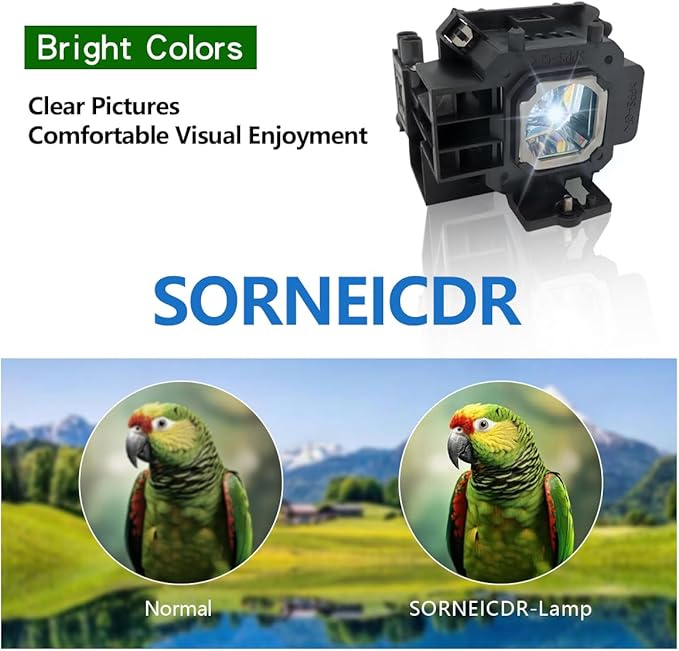 SORNEICDR NP07LP LV-LP31 Replacement Projector Lamp Compatible with NEC NP300 NP400 NP500W NP600 NP300A 610SG 500WS 510WS 600S 610S 510WG 500WSG 510WSG 510WSGEDU LV-7375 8300 7370 7275 8310 8215