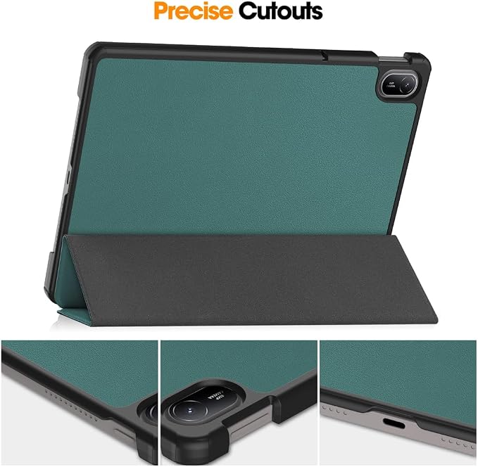 Kepuch Custer Case Compatible for Huawei MatePad SE 11 2024Ultra-Thin PU-Leather Hard Shell Cover - Black
