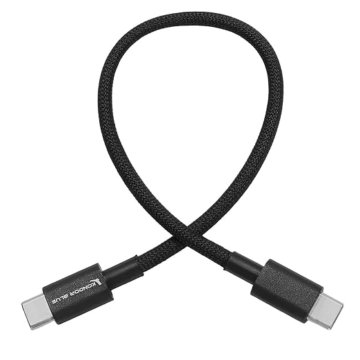 KONDOR BLUE | 10 Inch USB-C Cable for DJI LiDAR Focus System | Reliable Communication Cable for Compatible LiDAR Workflows | Black