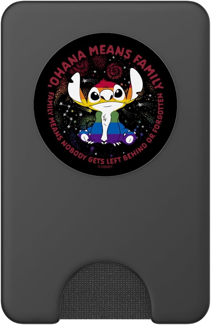 Disney Lilo &amp Stitch Ohana Means Family Rainbow Stitch PopSockets Adhesive PopGrip