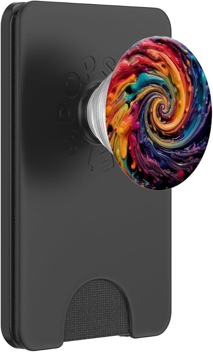 Rainbow Swirl in Oil Paint Style Pride Rainbow PopSockets Adhesive PopGrip
