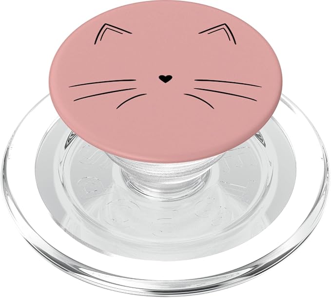 Black Cat Face Rose PopSockets Adhesive PopGrip