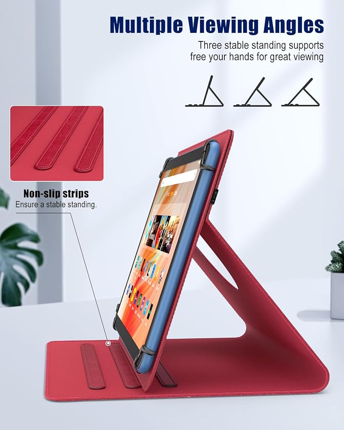 TiMOVO Universal Rotating Case for 11 Inch Tablet Black | 360 Degree Rotating Stand Pen Pocket 9 10 10.1 Inch Android Touchscreen Compatible