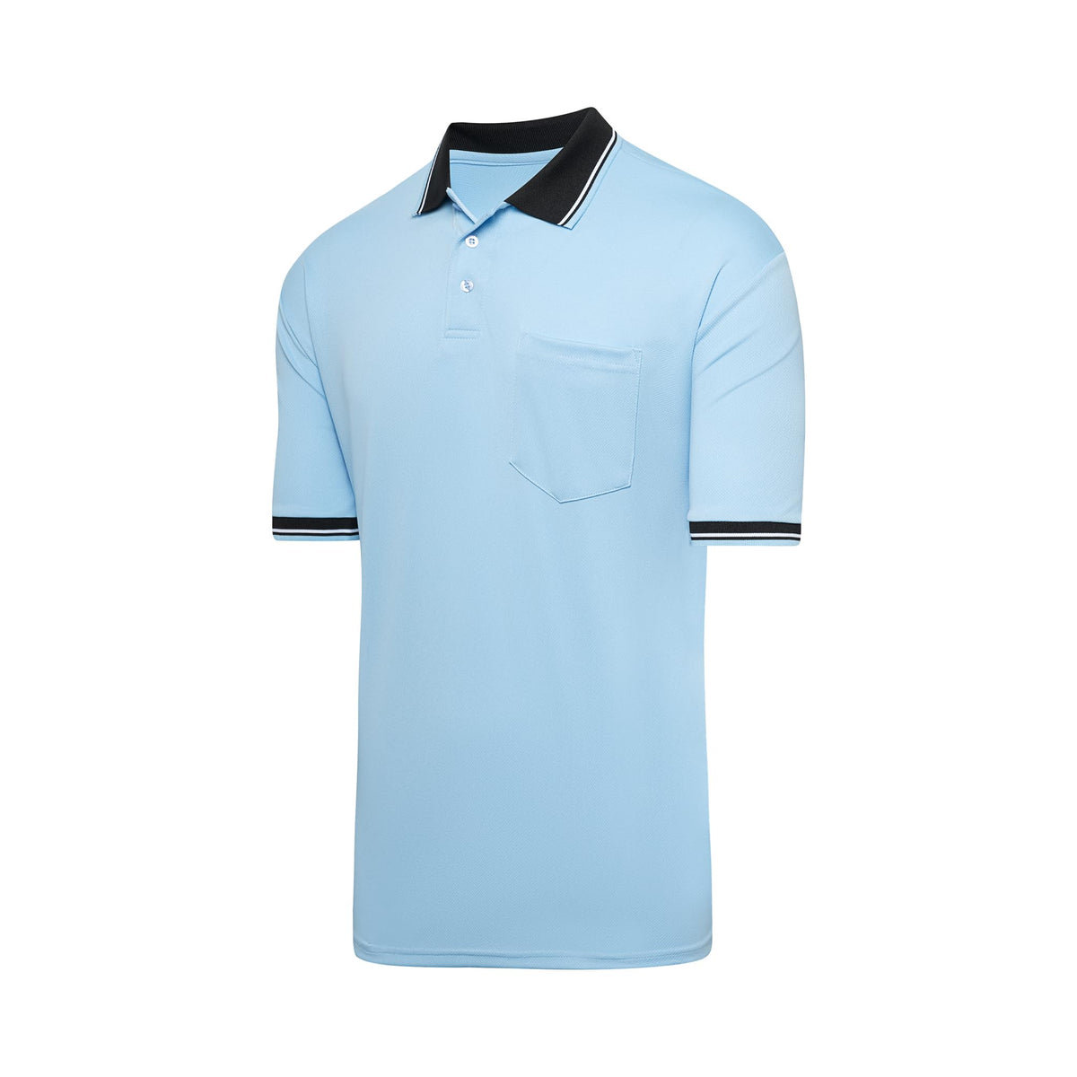 Murray Sporting Goods Baseball/Softball Umpire Shirt Accessory Bundle - Shirt, Bag, Brush, Indicator Clicker Accessory Kit (Light Blue, Small)
