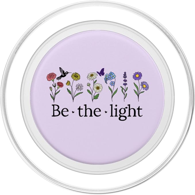 Be the Light Purple Christian Faith Bible Verse Matthew 5:14 PopSockets PopGrip for MagSafe