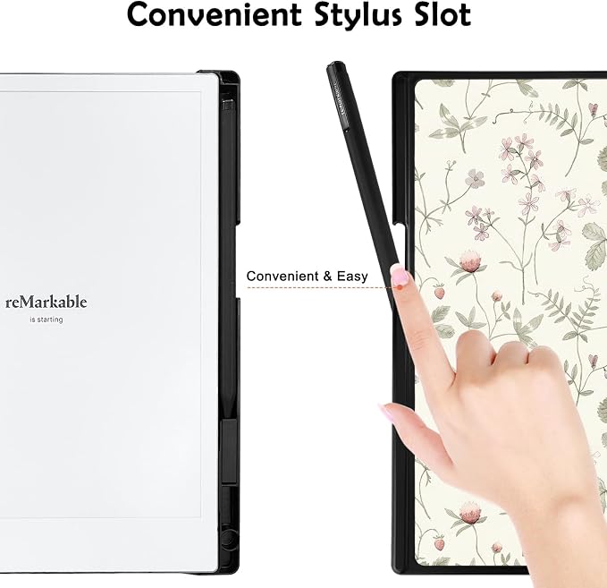 Case for Remarkable 2 Paper Tablet 10.3 2020 ReleasedLightweight and Hard Back Shell Protective Book Folio Cover with Built-in Pen HolderComes with Remarkable 2 Pen Tips.