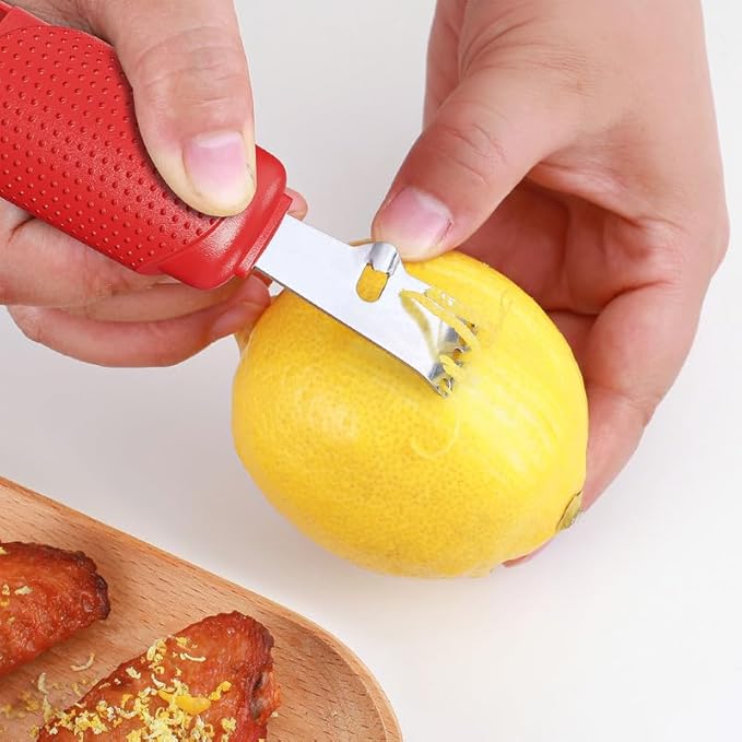 Pisol 3 in 1 Citrus Zester Tool, Lemon Citrus, Orange Zester and Grater