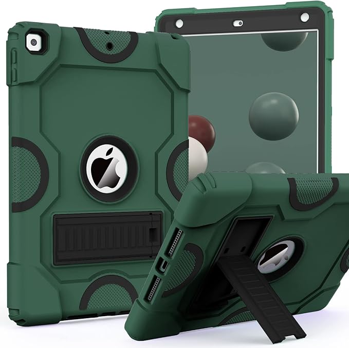 ZoneFoker for iPad 9th Generation Case iPad 8th 7th Generation Case iPad 10.2 Inch 2021/2020/2019 Case Heavy Duty Rugged Shockproof Protective Cover with Kickstand Black