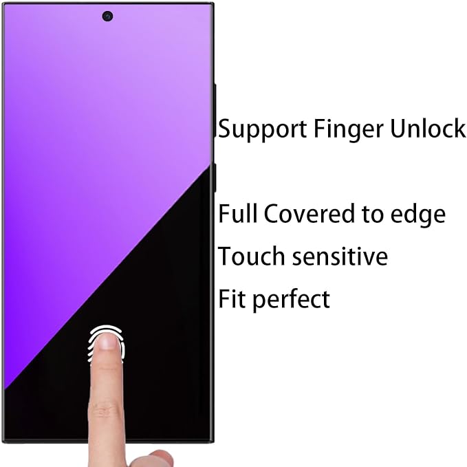 2 Pack Anti-Blue Privacy Screen Protector for Samsung Galaxy S25 edge / S26 Plus Anti-Spy Soft Gradient Film Support Finger Unlock 6.7 inch