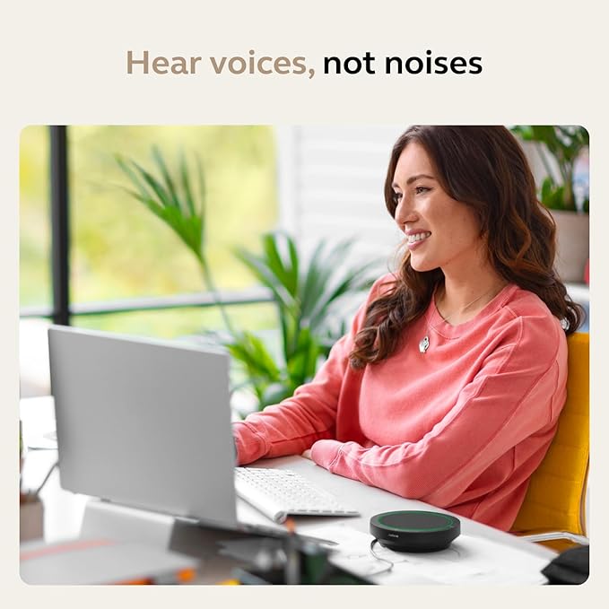 Jabra Speak2 75 (2025 Edition) Wireless Bluetooth Speakerphone - 4 Noise-Cancelling Mics, 65mm Speakers - New Linking Feature - USB-A & USB-C Adapter - Certified for Microsoft Teams - Dark Grey