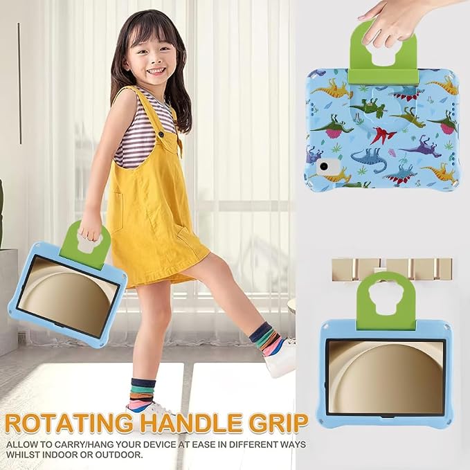 Dinosaur REVVL Tab 5G 2023 Case for Kid Boy Light EVA Kids Friendly Revvl Tab Case with Handle Kickstand Kids Pro Shockproof Full Cover Boy's Gift (KL)