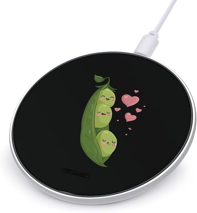Sweet Pea in Pod Wireless Charger SlimWireless Charging Pad Anti-Slip Charger Mat for Men Women