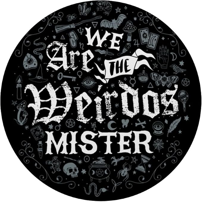 We Are The Weirdos - Witchcore - Distressed Goth Symbols PopSockets Adhesive PopGrip
