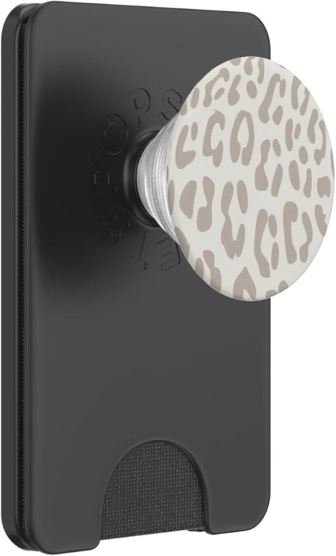Leopard Print Cream Cheetah Design for Women Boys Girl White PopSockets Adhesive PopGrip