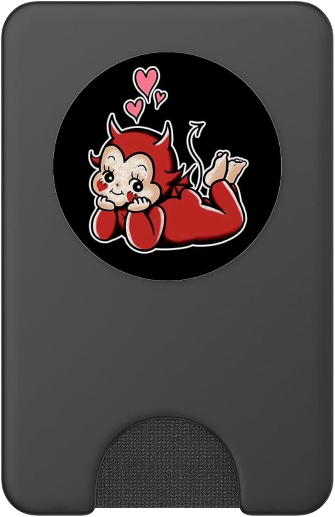 Kewpie Baby Devil Cupid Love Traditional Tattoo Flash PopSockets PopGrip for MagSafe
