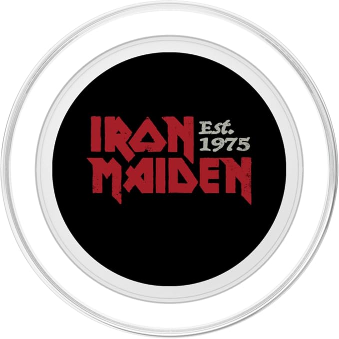 Iron Maiden Logos On Black PopSockets PopGrip for MagSafe