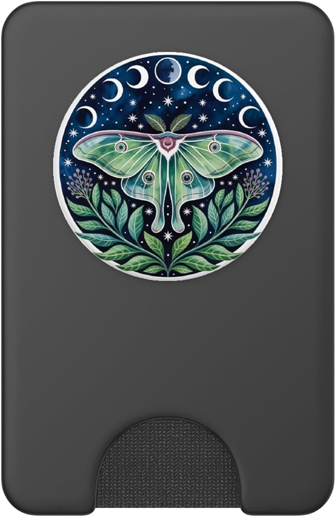 Luna Moth Lover Moon Phase Entomology Bug Flying Insect PopSockets PopGrip for MagSafe