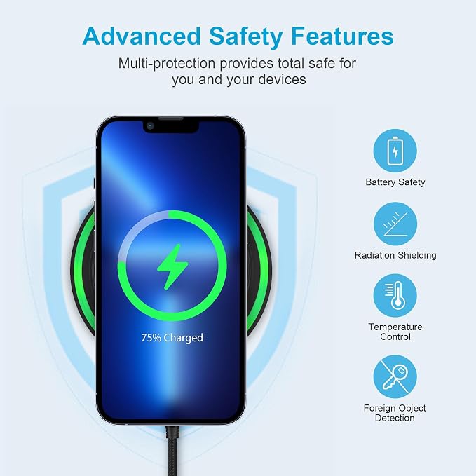 15W Samsung S26 Fast Wireless Charger for Galaxy S26 Ultra S25 FE Z Flip7 | Wireless Charging Pad with QC Adapter for iPhone 17 16 15 Pro Max Google Pixel 10/9a/9 Pro/9 Pro XL/Fold/8a/8 Pro/8/7a/7 Pro