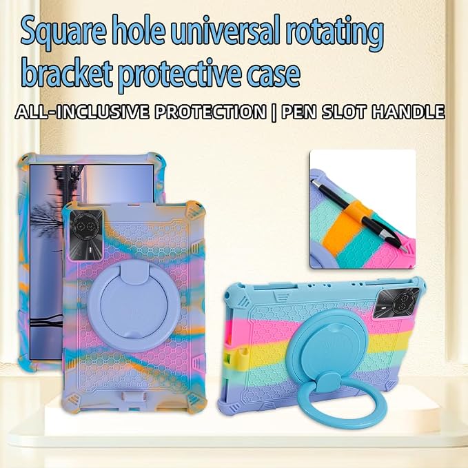 11-inch Android Tablet case for TABWEE T90/W90 360° Rotating case for Blackview 90 WiFi/DOOGEE U11/T30 Pro/T30 SE Tablets(Black)