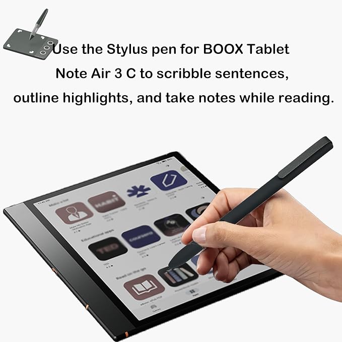 Stylus Pen for BOOX Tablet Note Air 3 C E Ink Tablet 10.3 ePaper with 4096 Pressure Sensitivity/Go 10.3 ePaper E Ink Tab/Tab Ultra C Pro